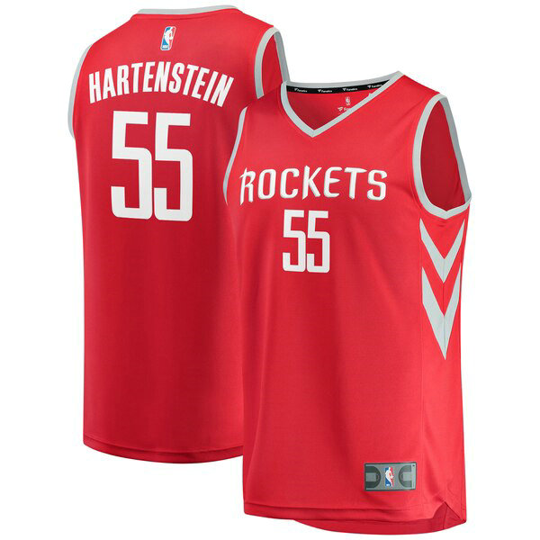 Camiseta Isaiah Hartenstein 55 Houston Rockets Icon Edition Rojo Hombre